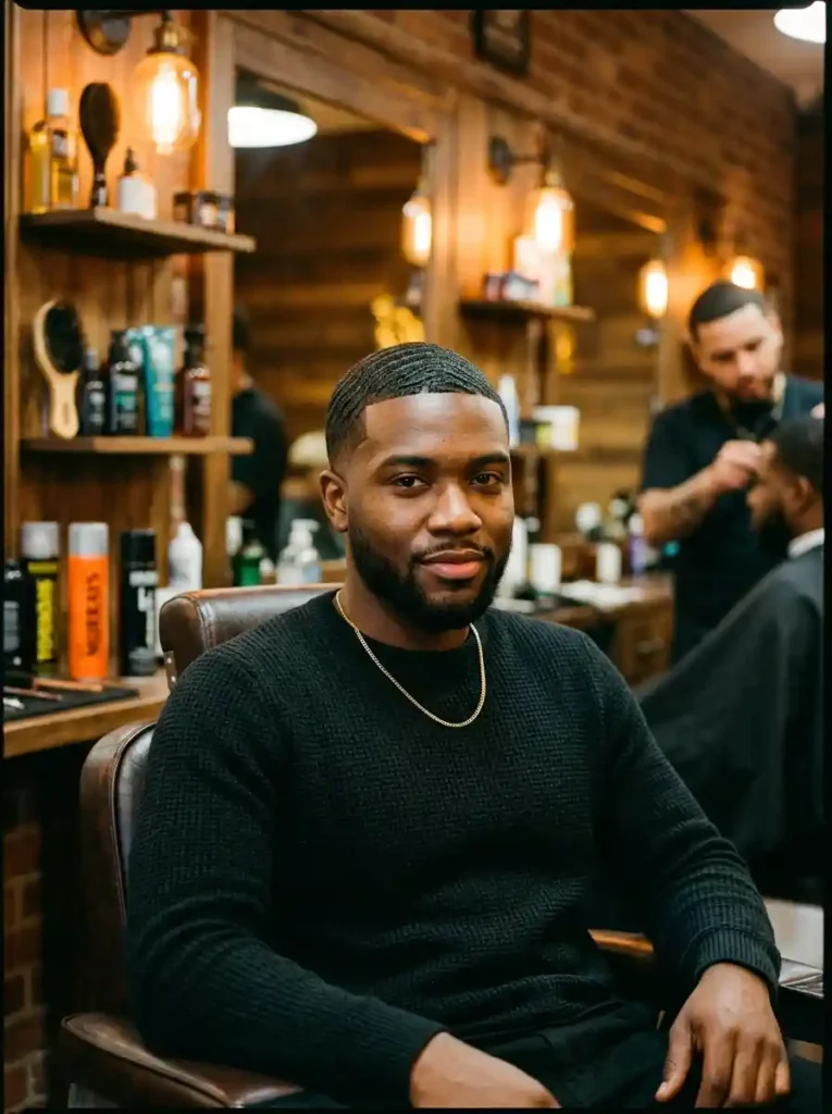 22 Usher Haircuts That Defined Modern Men's Grooming 9 The Waves with Hard Part Line