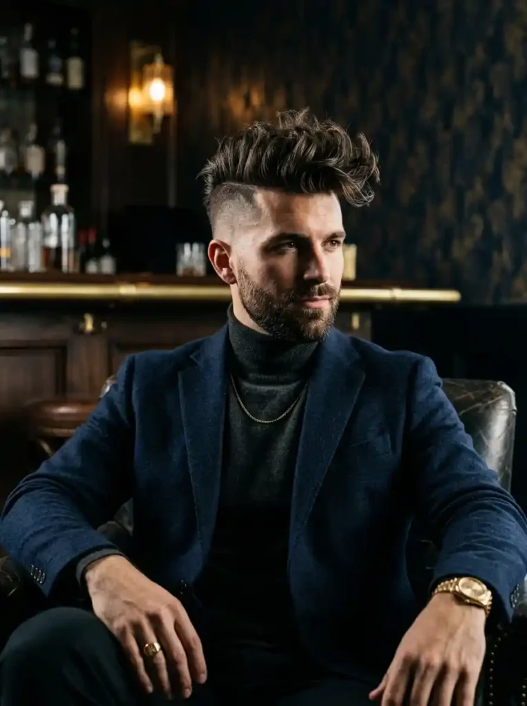 Undercut with Messy Textured Pompadour