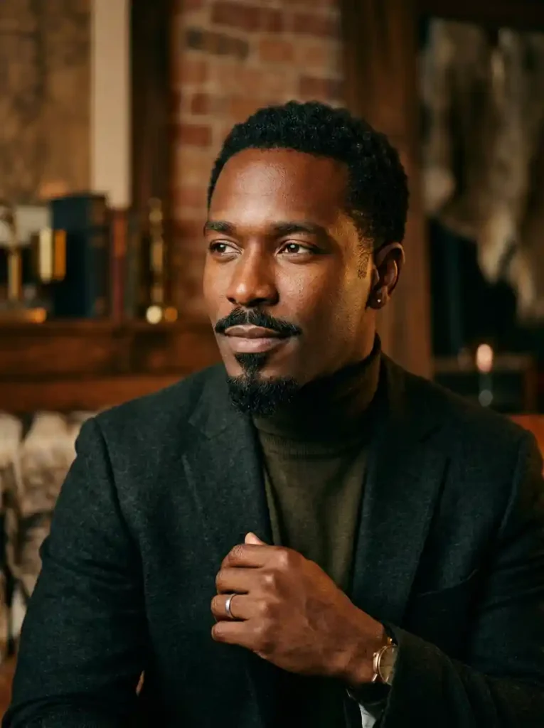 23 Beard Styles for Black Men That Elevate Your Look 13 Van Dyke Beard for Vintage Modern Sophisticated Elevation