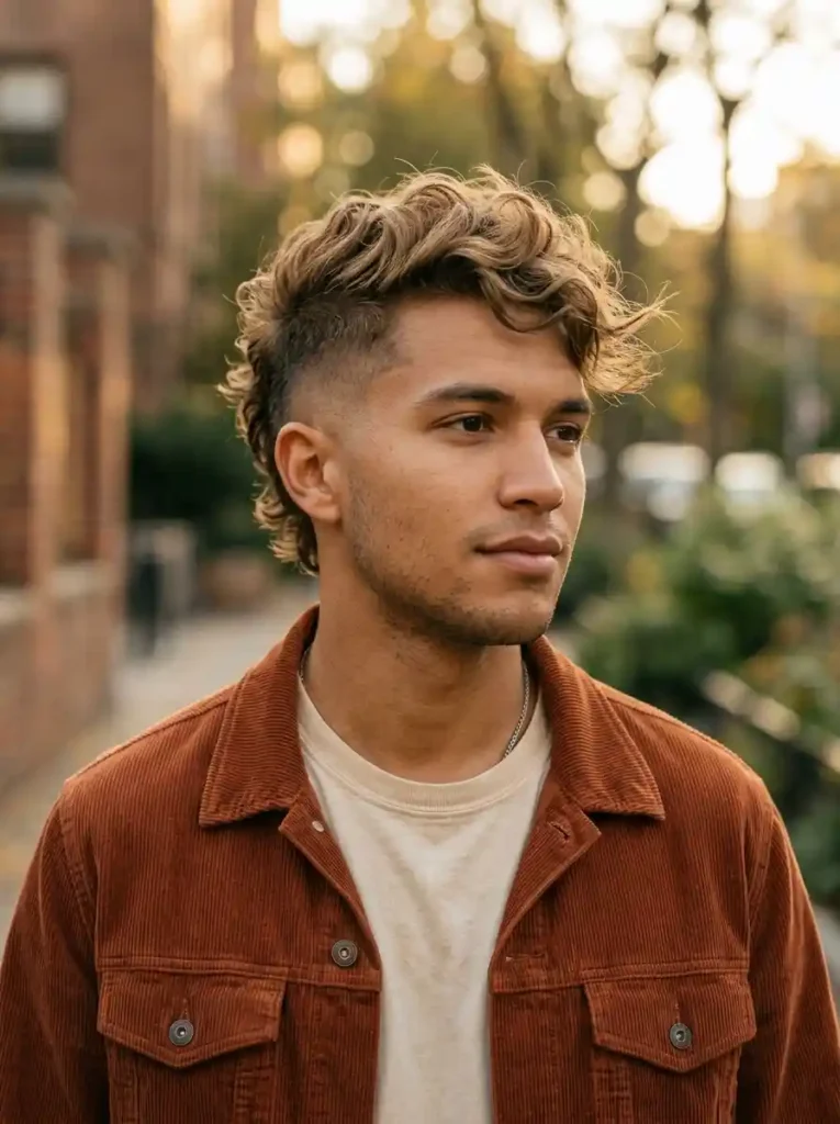 20 Mohawk Fade Ideas That Deliver Maximum Impact 12 Wavy Mohawk with High Taper for Natural Flowing Maximum