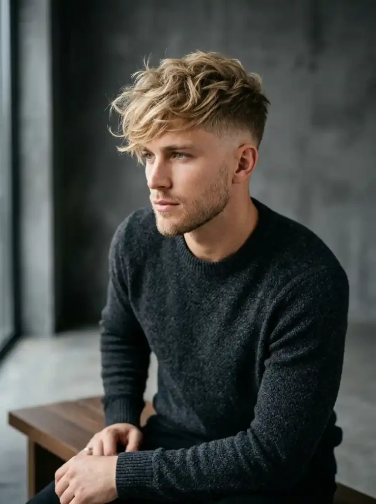 Blonde Messy Fringe Hairstyle