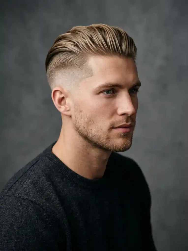 Blonde Slick Back with Undercut