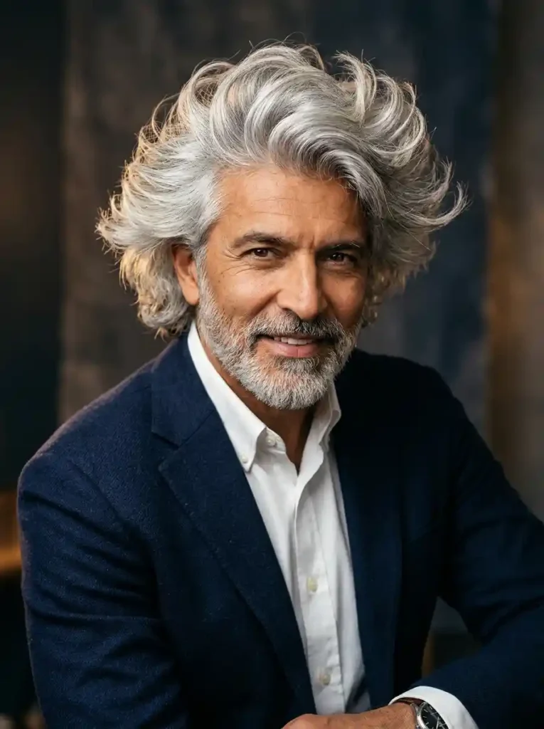 Blowout with Silver Highlights for Distinguished Big Volume Impact
