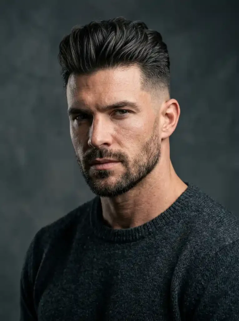 Brushed Up Hairstyle for Square Faces