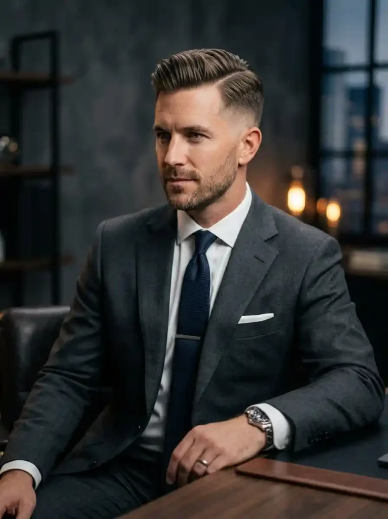 Business Professional Side Swept Undercut