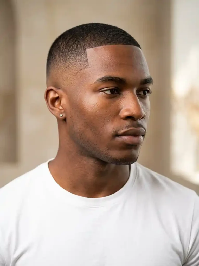 Buzz Cut Fade with Line Up for Maximum Defined Sharp Clean