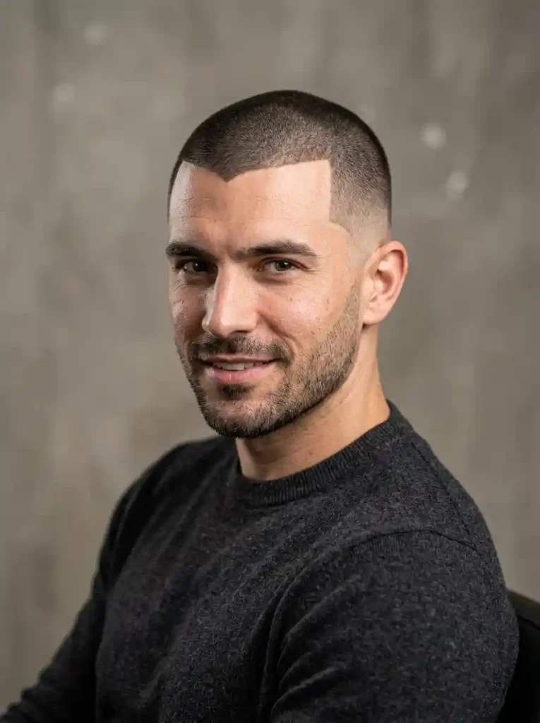 Buzz Cut with Low Fade