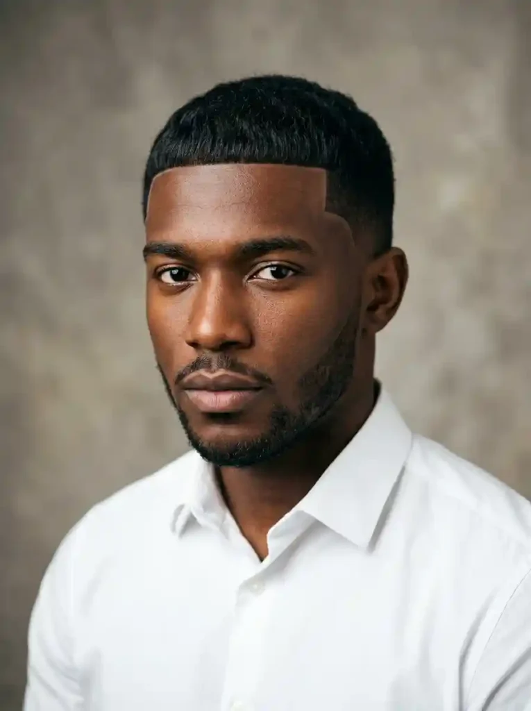 Caesar Cut with Line Up for Maximum Clean Definition