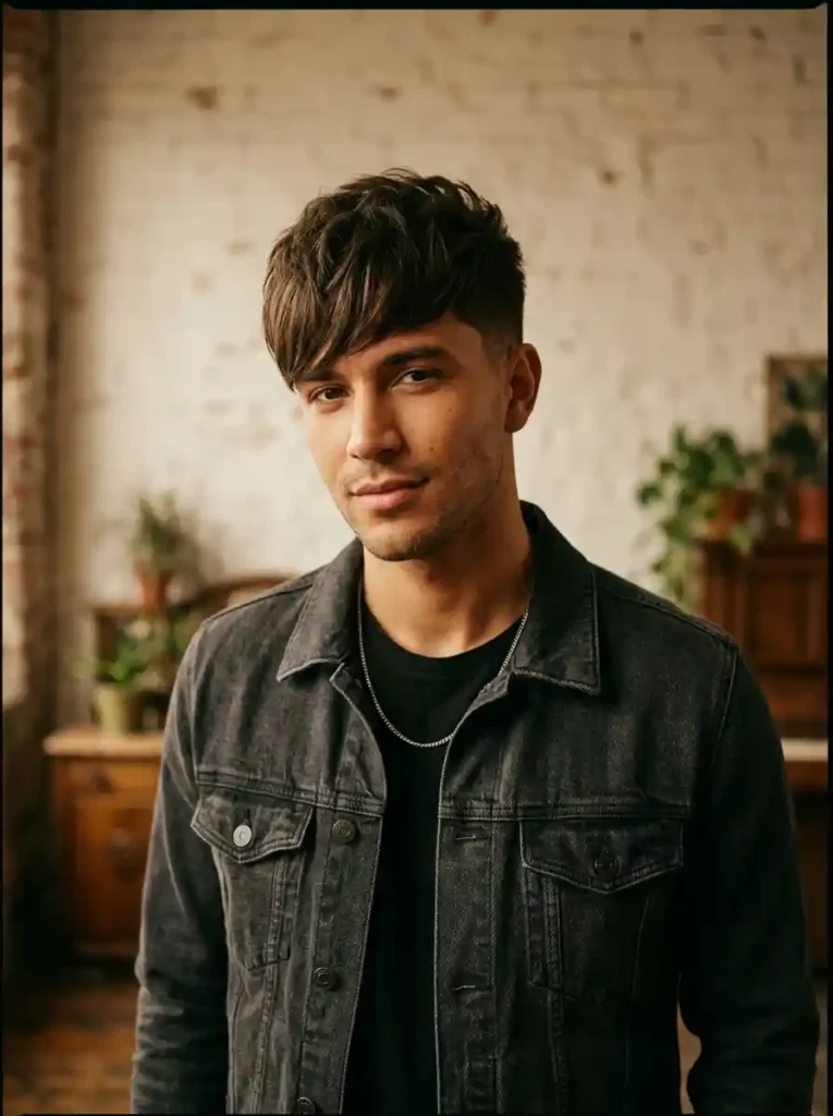 Caesar Cut with Long Fringe for Statement Forward Style
