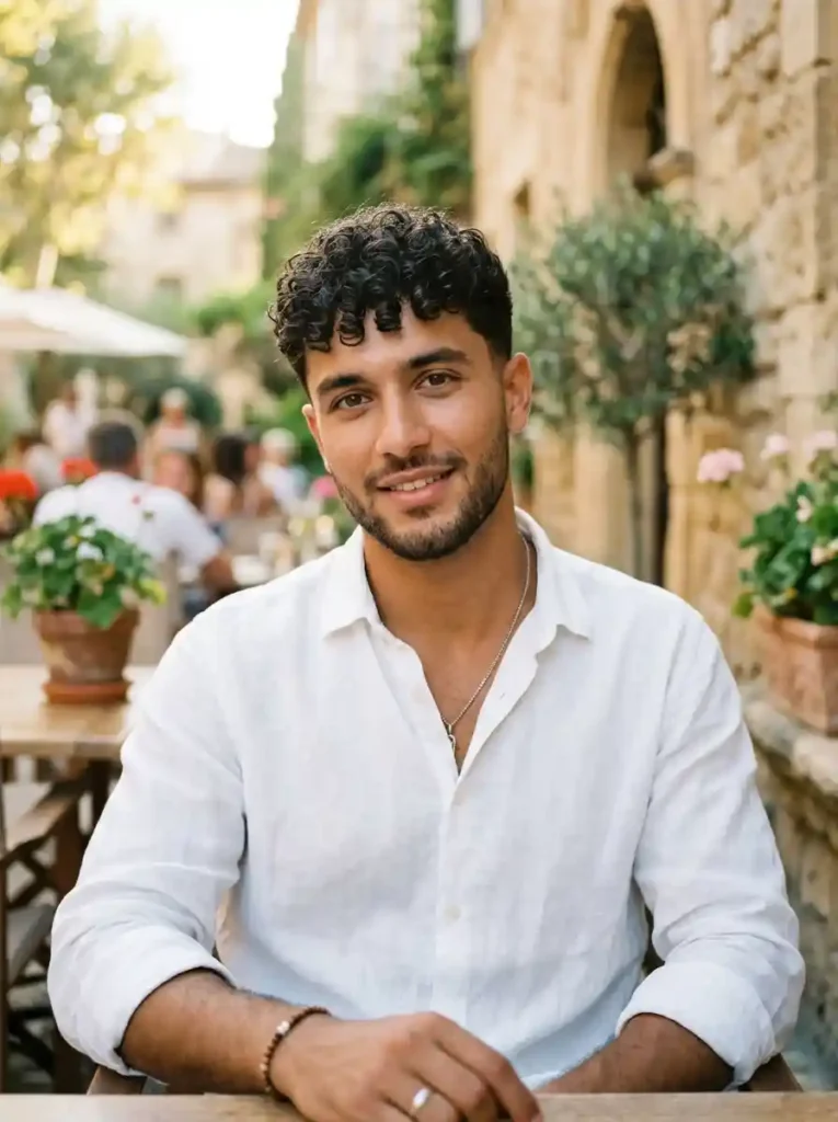 Caesar Cut with Natural Curly Texture for Authentic Individual Style