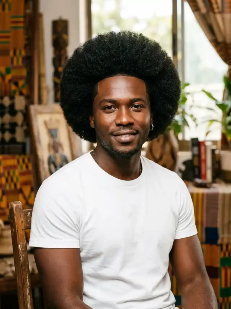 Classic Round Afro for Culturally Magnificent Natural Texture Power