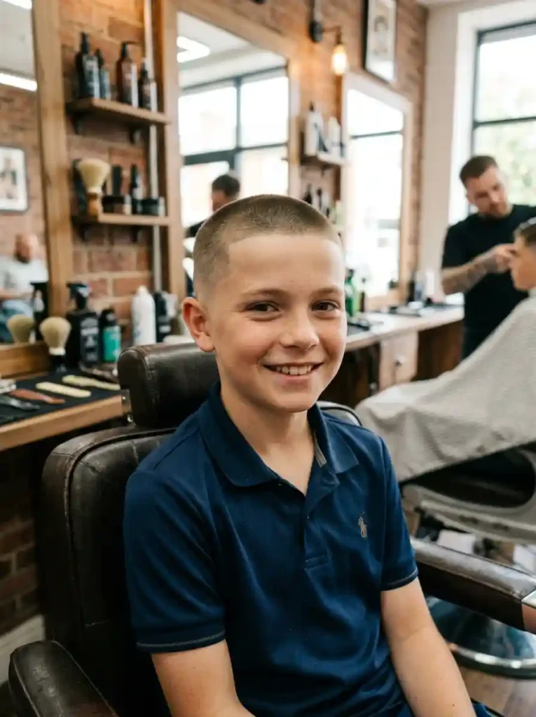Clean Buzz Cut with Taper