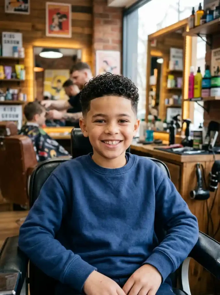 Curly Top with Taper