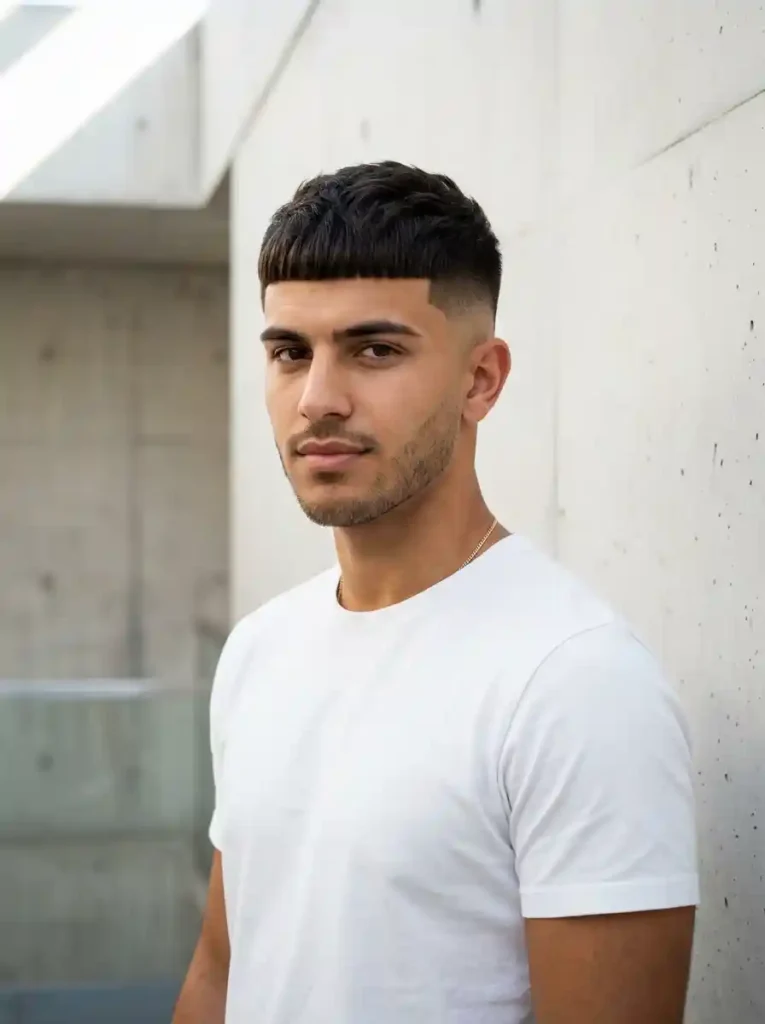 High Taper Fade with French Crop for Graphic Precise Clean
