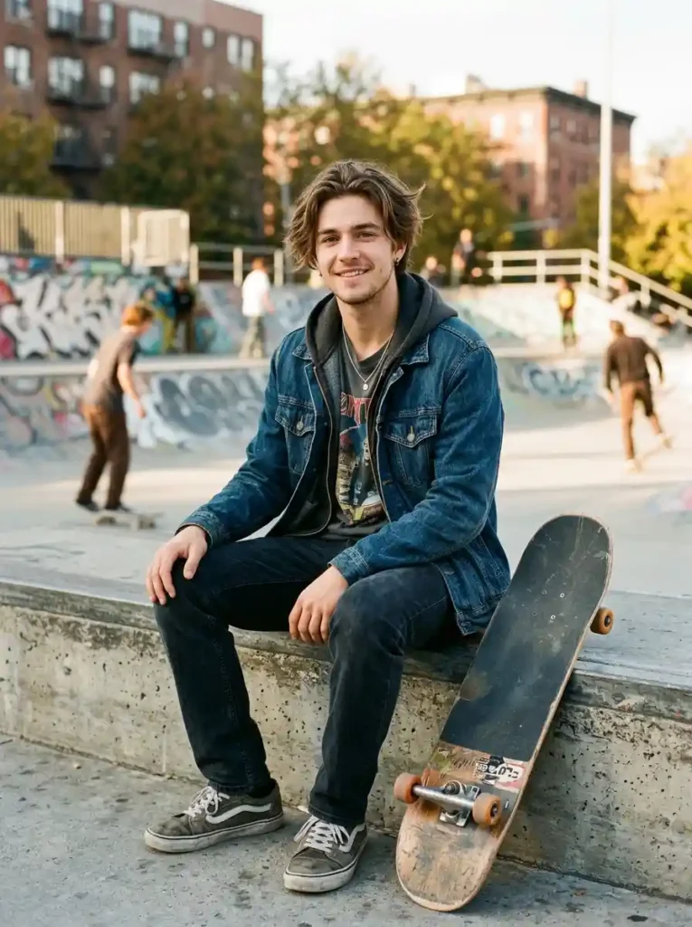 Loose Side Swept Skater Hair