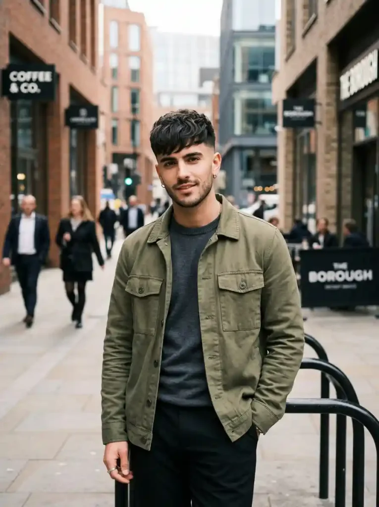 Low Fade with Long Textured Fringe 1