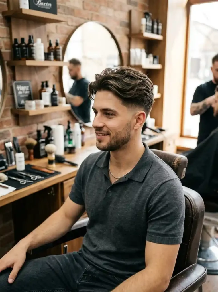Low Fade with Medium Length Layers 1