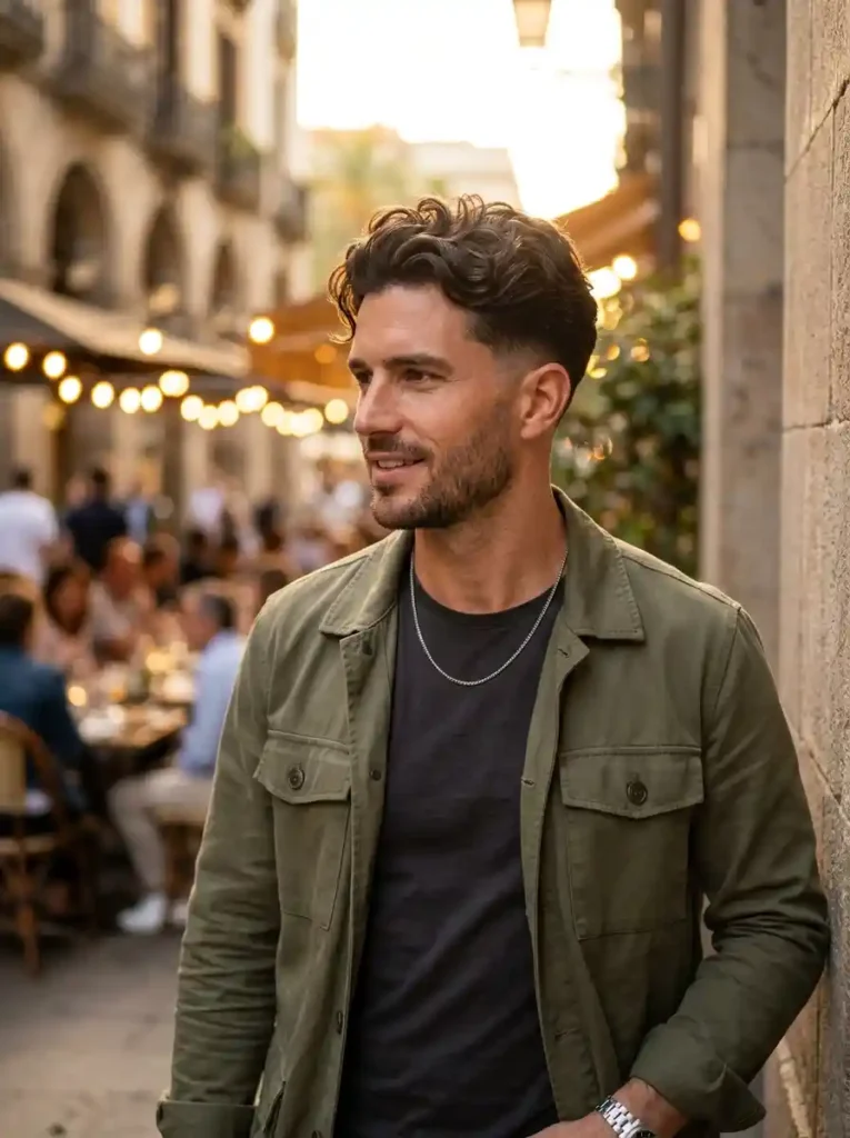 Low Fade with Wavy Hair Movement 1