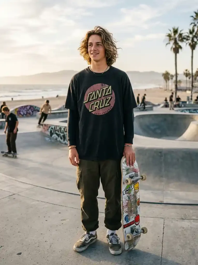 Medium Length Surfer Skater Blend