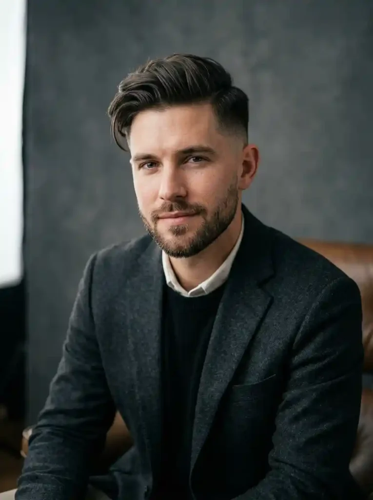 Mid Fade Side Swept Undercut