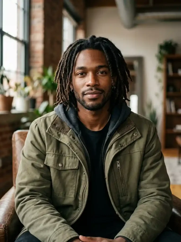 Mid Length Layered Locs