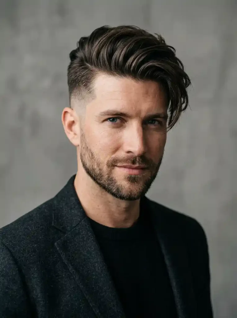 Modern Side Swept Undercut with Matte Finish
