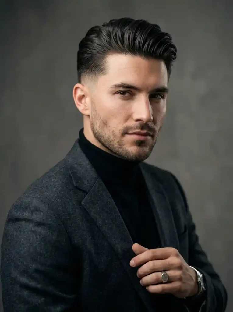 Modern Slick Back for Oval Faces