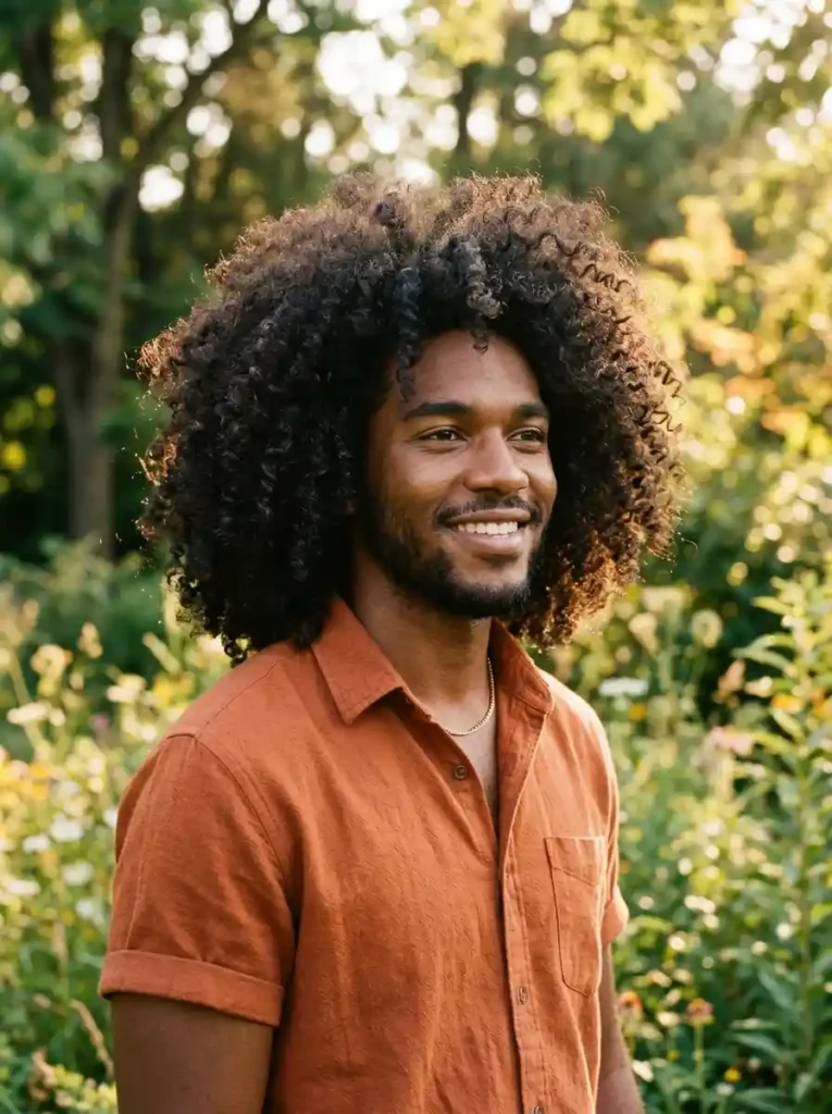 Natural Curly Blowout for Maximum Organic Volume Expression