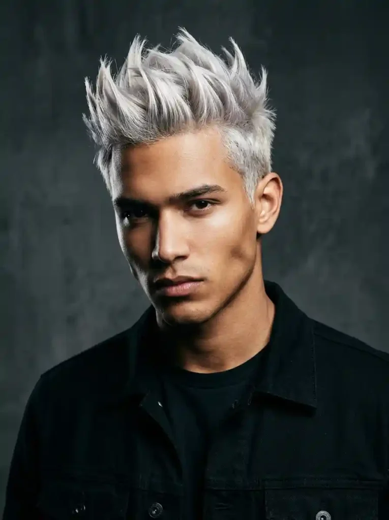 Platinum Spiky Hair for Maximum Bold Individual Edge Statement