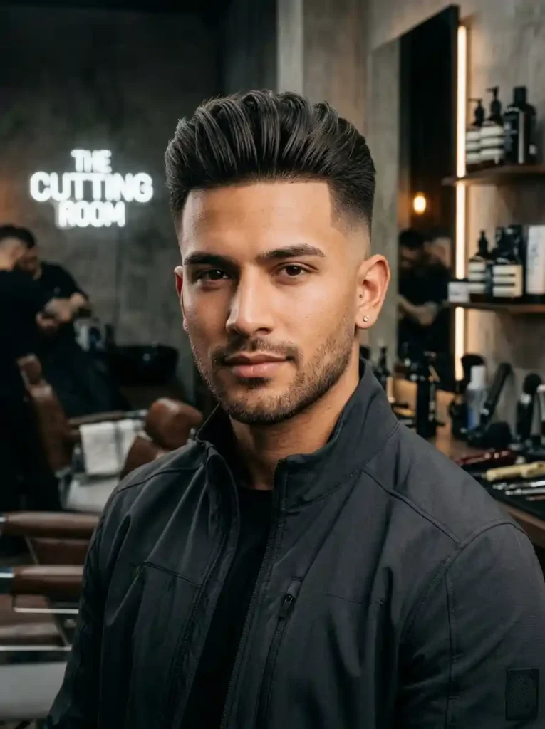 Quiff with Fade for Elevated Modern Technical Mastery