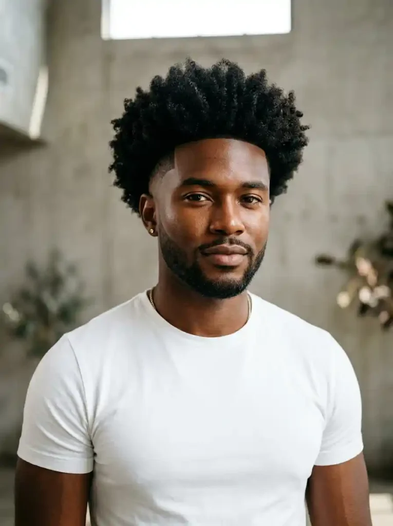 Razor Fade with Natural Afro for Cultural Ultra Clean Maximum