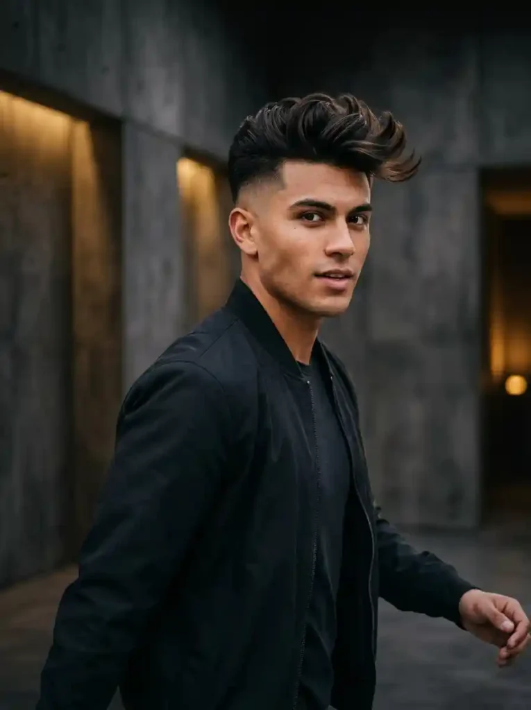 Razor Fade with Quiff for Forward Ultra Clean Dynamic Style