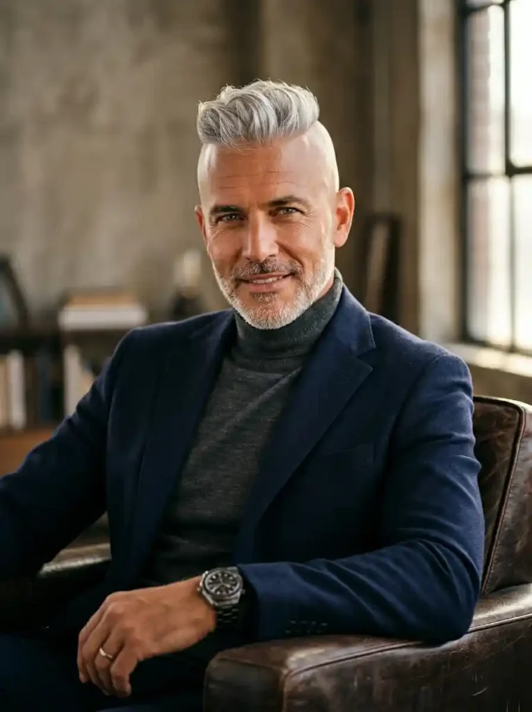 Razor Fade with Silver Grey for Distinguished Mature Ultra Clean