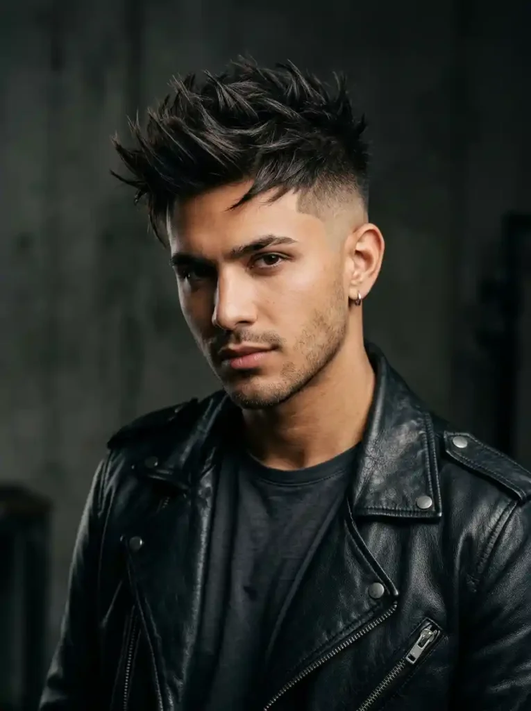 Razor Fade with Spiky Texture for Bold Edgy Ultra Clean