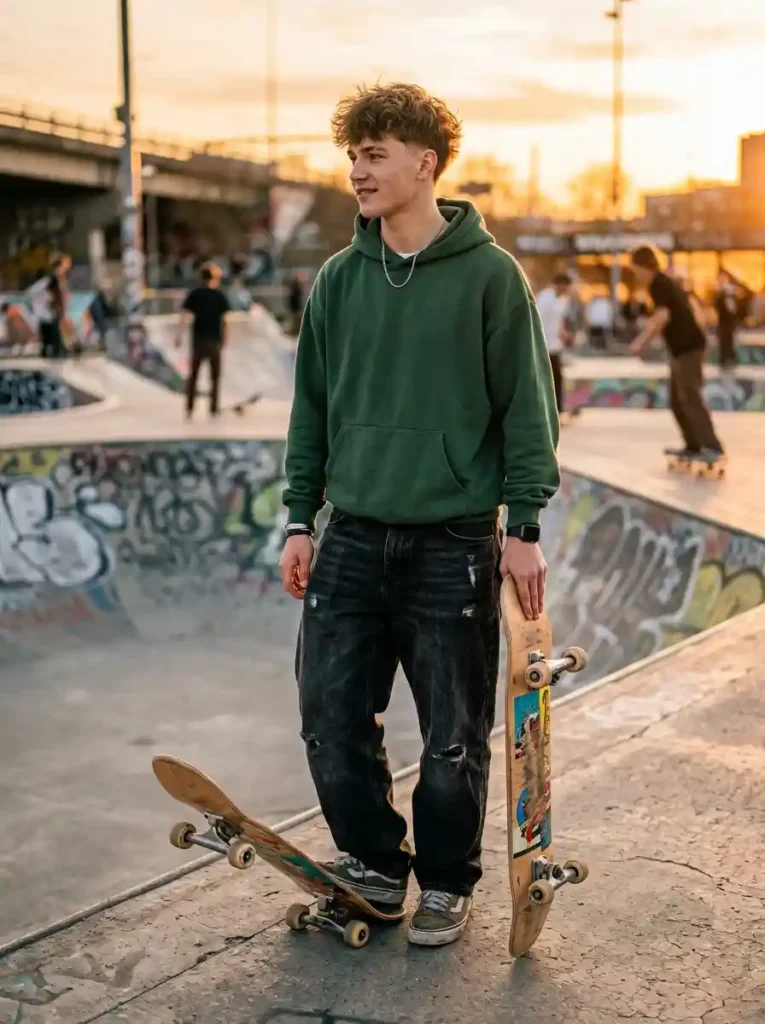 Relaxed Ivy League Skater Blend