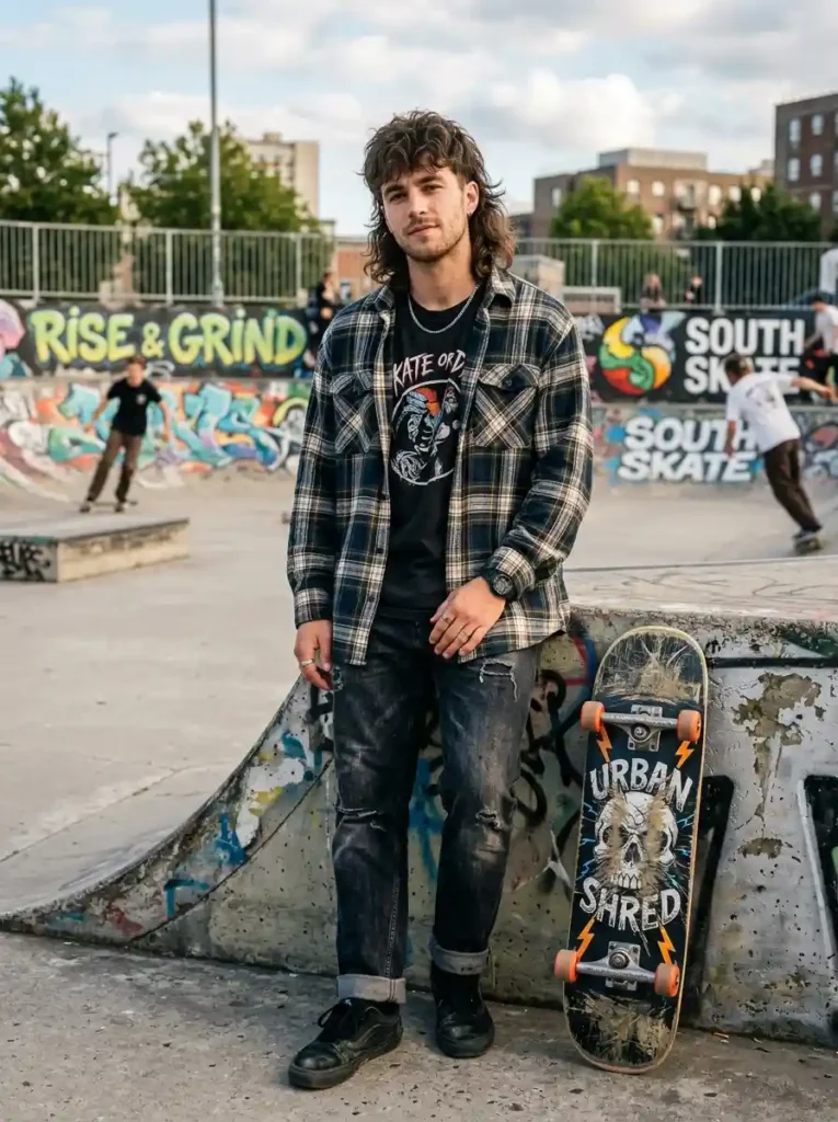 Relaxed Mullet Skater Cut