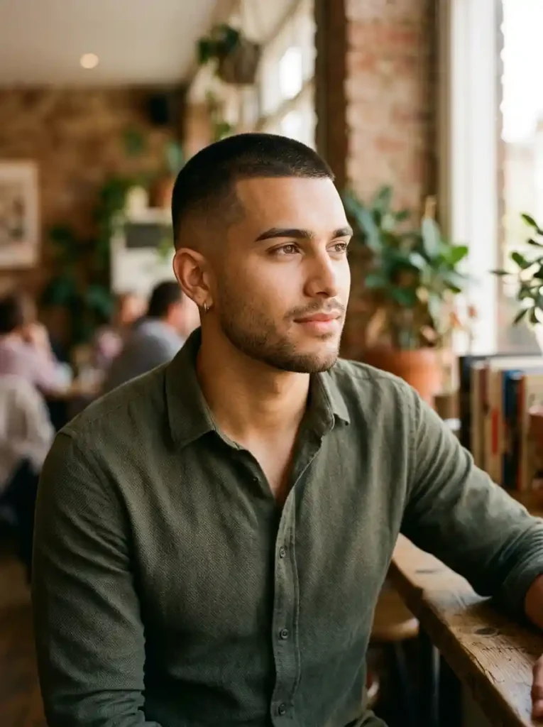 Shadow Fade Buzz Cut for Subtly Gradated Sharp Look
