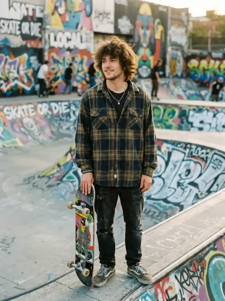 Shaggy Layered Skate Style