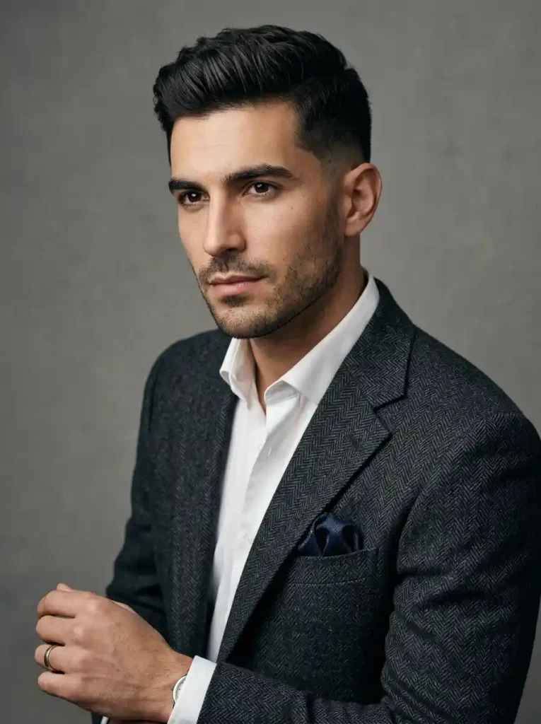 Short Textured Gentleman Cut