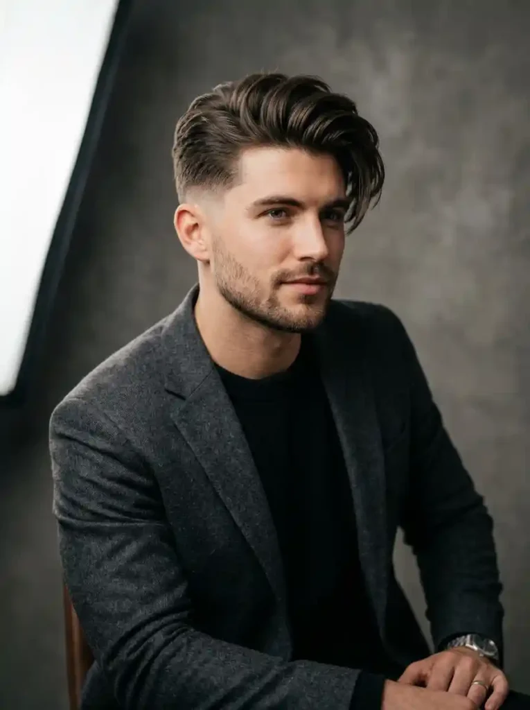 Side Swept Fringe for Heart Shaped Faces