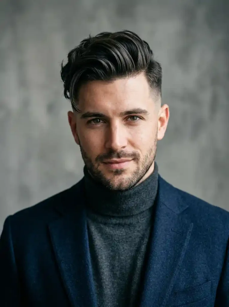 Side Swept Undercut with Quiff