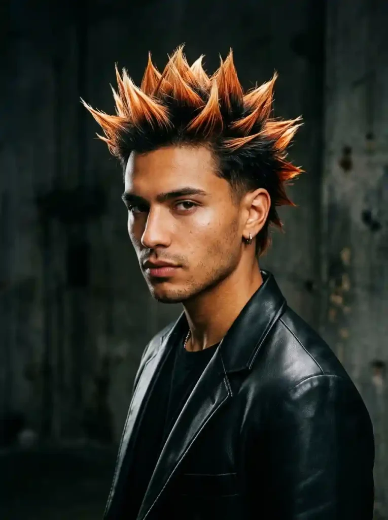 Spiky Hair with Color Fade for Maximum Vivid Edge Statement