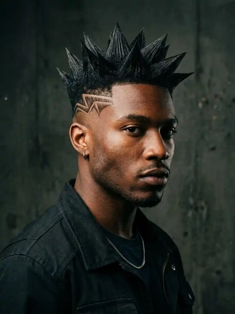 Spiky Hair with Design Cut for Individual Graphic Edge