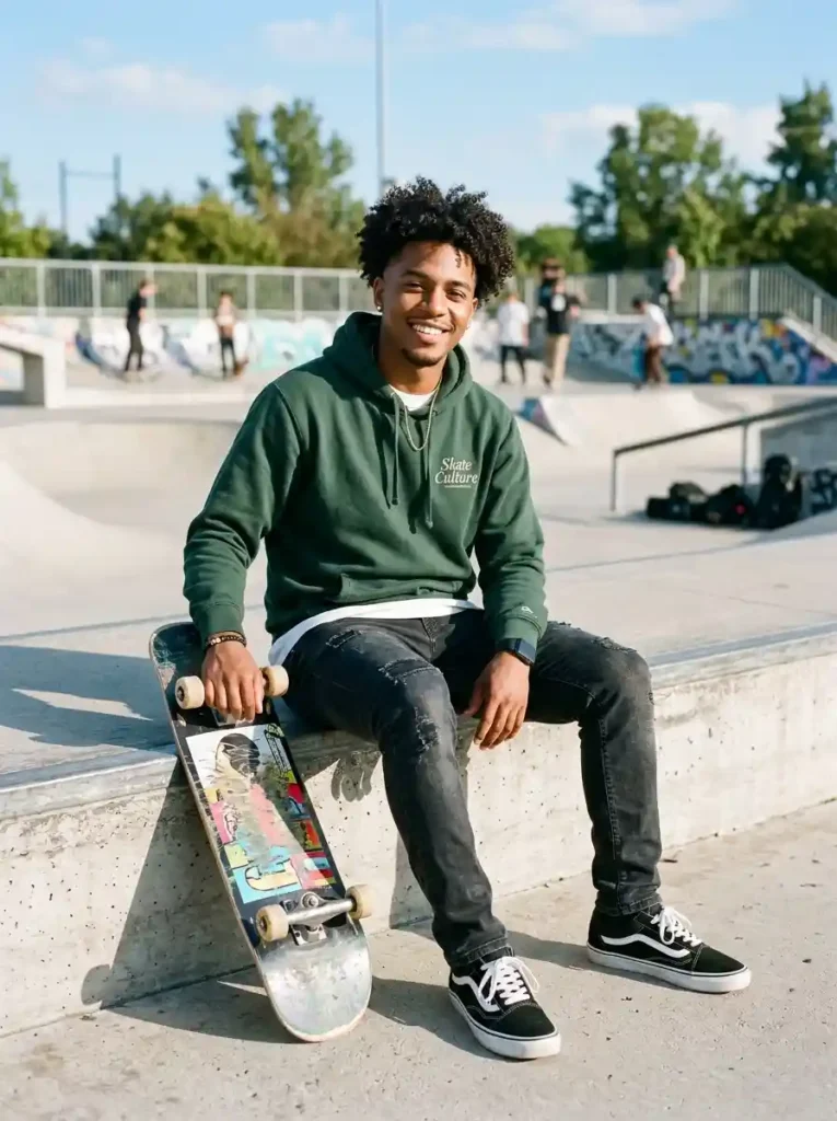 Tapered Curly Skater Style