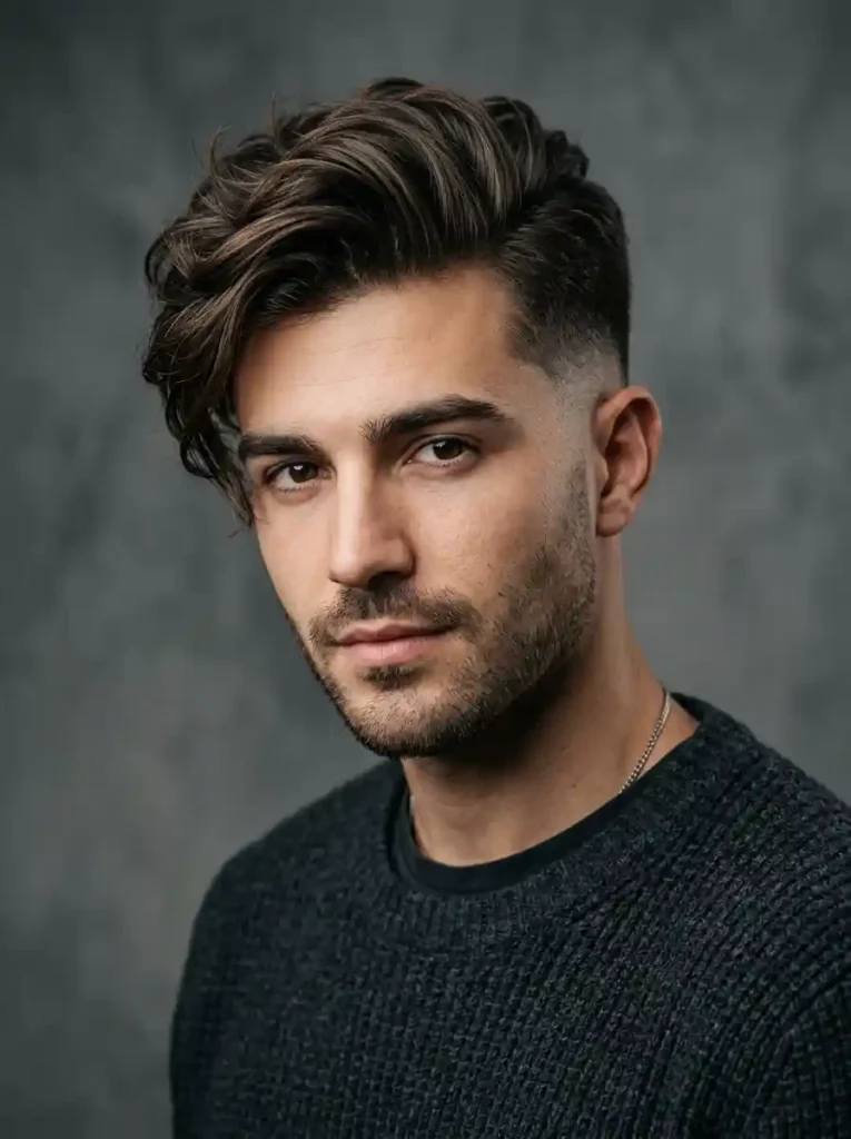 Textured Side Swept Undercut