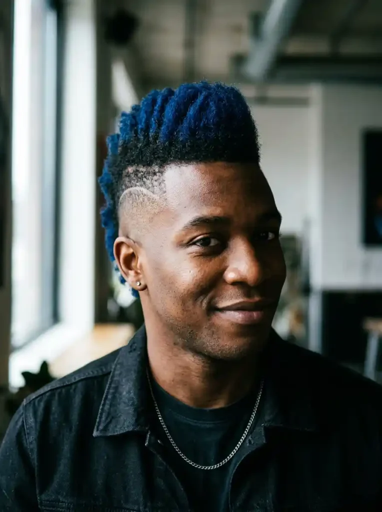 The Burst Fade Mohawk with Color