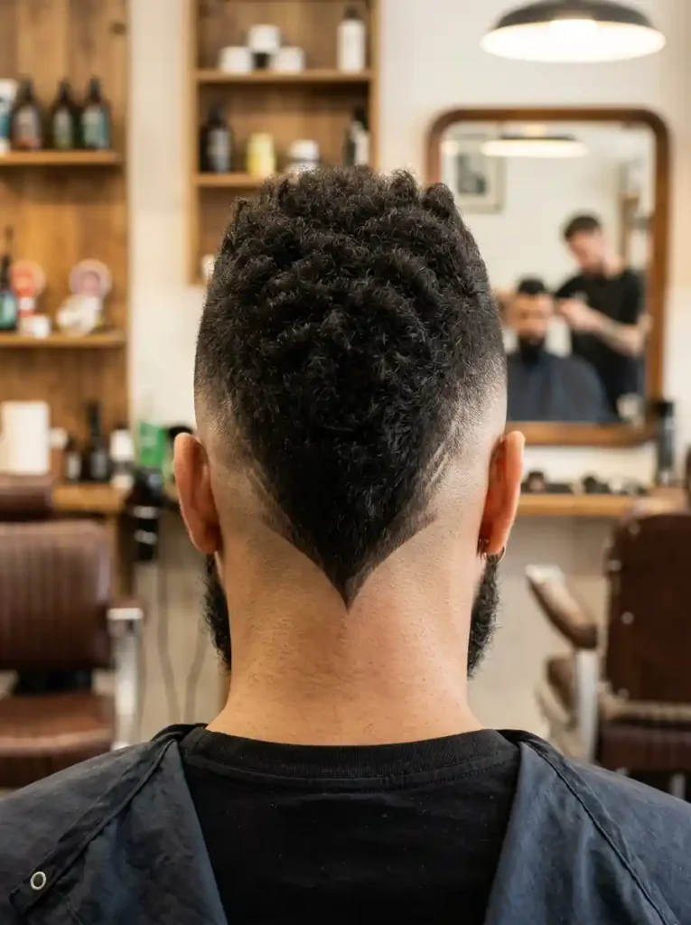 The Burst Fade Mohawk with Tapered Nape