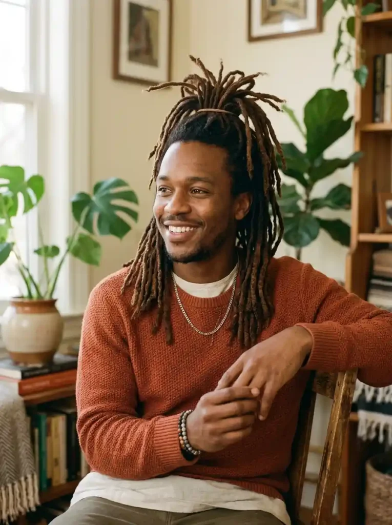 The Half Up Half Down Loc Style for Daily Versatility