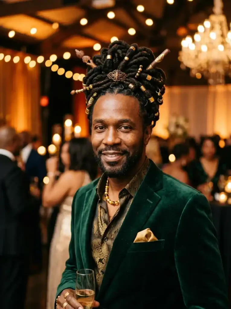 The Loc Updo With Accessories for Special Occasions