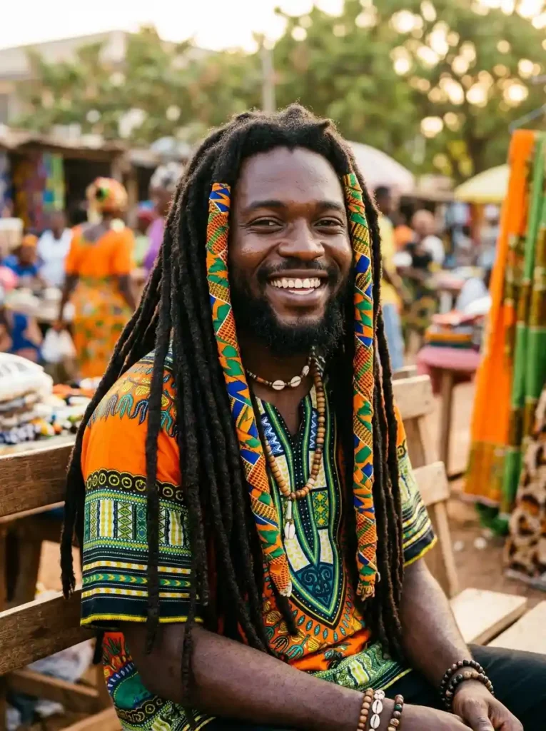 The Locs With Fabric Wraps for Cultural Richness